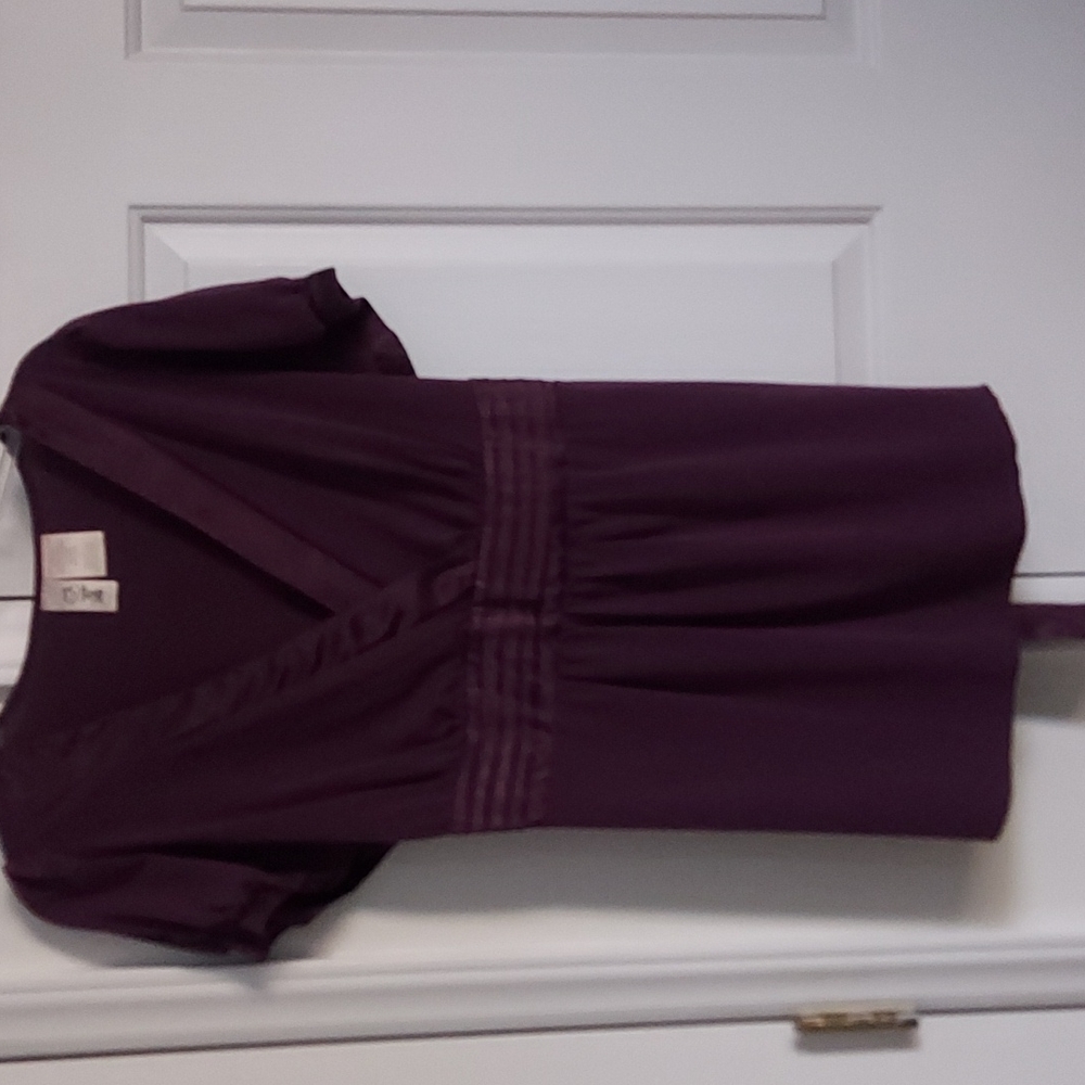 Short sleeved blouse with back tie